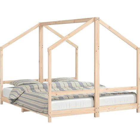 Lit enfant - Lit contemporain 2x(80x200) cm bois de pin massif fr5834 - Maison La Vie (1/5)