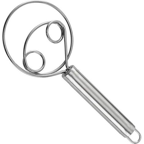 1 frusta per impastare Frusta per impastare in acciaio inox Impasto per pane olandese Frullatore a mano Utensili da cucina per la panificazione Utensili per la panificazione (1/5)