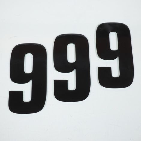 3 sticker aufkleber rennnummer neu 9 schwarz blackbird 130x70mm