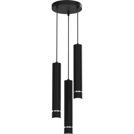 PLAFONNIER LUSTRE GLAÇONS TUBE AU-DESSUS DE LA TABLE (1/5)