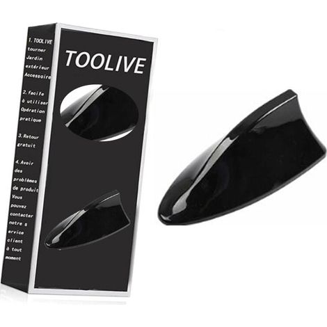 Universelle Haifischflossen-Autoantenne – FM/AM-Radioantenne mit wasserfester Klebebasis für Auto, SUV, LKW, Transporter (Schwarz) (1/4)