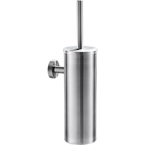 Brosse de Toilette élégante en Acier Inox Ensemble Brosse WC à Manche Long avec Support Hygiénique pour Salle de Bain (1/4)