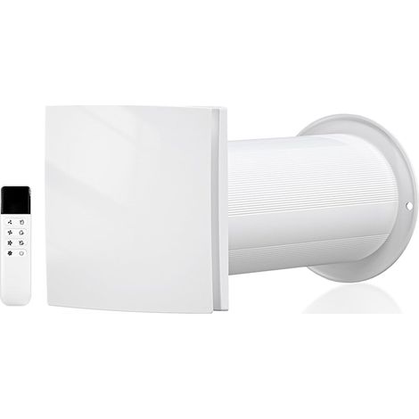 VMC 100mm Ceramic Core Fan, 5W EC Motor, Remote Control, 3 Modes, Reduces Incoming Air Thermal Distance, 20-50 m³/h, Washable Core. (1/5)