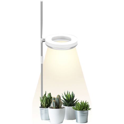 Lampe d'intérieur pour petites plantes, lampe LED à spectre complet pour plantes, mini lampe de bureau pour plantes, lampe pour plantes réglable en hauteur avec IPL et lumière du soleil dans un suppo (1/5)