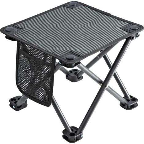Tabouret Pliable Ultraléger Chaise de Camping Pliante avec Poche en Mesh Multifonctionnelle Pratique Portable pour Plage Jardi (1/4)