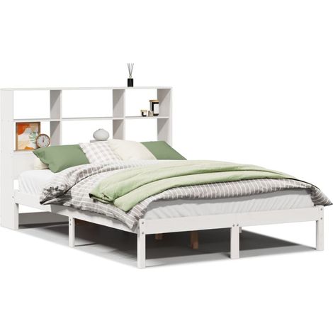 Maison Exclusive - Letto Libreria senza Materasso Bianco 160x200 cm Legno di Pino