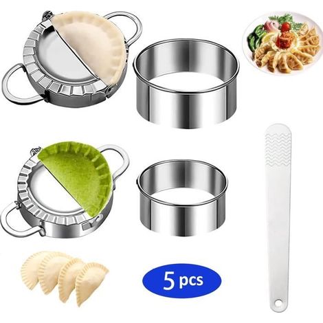 HONORNIC - Moule à Ravioli,Moule à Pelmeni,Machine à raviolis,moule à boulettes,Cuillère à remplir,Rond Découpe Moule,pour Wontons,Dumplings