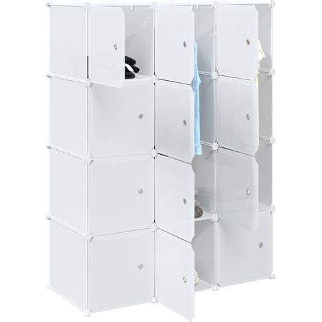 Regalsystem mit 12 Würfeln und Aufhängestangen PP vidaXL (1/5)