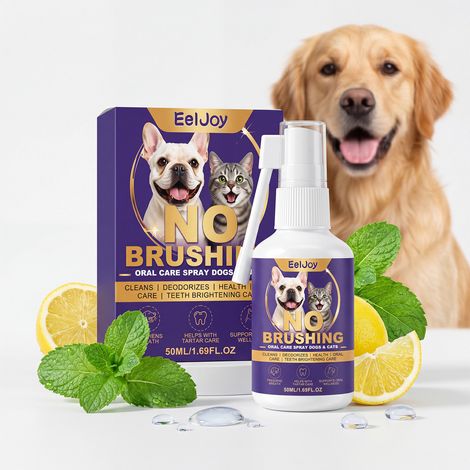 Spray nettoyant dentaire pour chiens et chats - Soin nettoyant et rafraîchissant doux pour les dents des animaux - 50 ml (1/5)