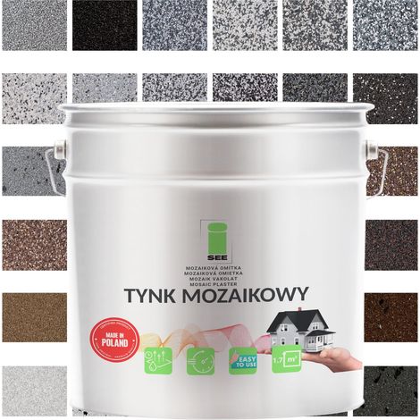 Revestimiento de mosaico de resina Clase 1 Resistente a las heladas 7 kg Premium 36 variantes