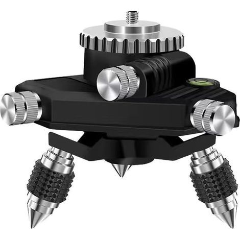 Adaptateur métallique rotatif à 360° pour niveau laser – Support pour trépied avec base réglable