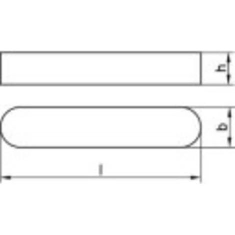 [NEUWERTIG] B-Ware Toolcraft Passfedern Keil Din6885 Stahl C45 K A 18x11x180 Rundstirnig 10 Stück