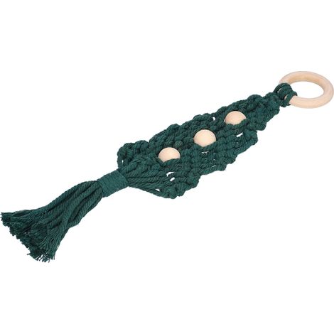 Décorations de Noël en corde de coton tressée à la main, avec boucle en bois (1/5)