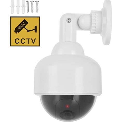 Cámara de seguridad simulada - Domo impermeable con LED intermitente - Fácil instalación inalámbrica (1/5)