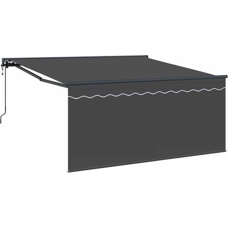 Store banne rétractable, gris anthracite, 300 x 250 cm
