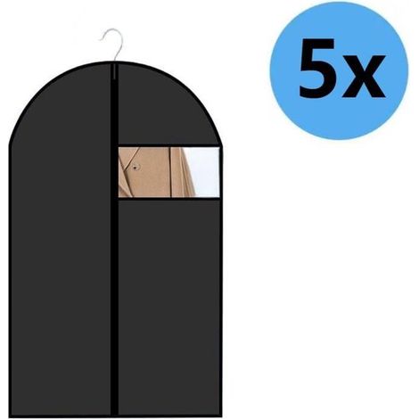 Set di 5 custodie porta abiti,impermeabili e antipolvere,appendibili per riporre camicie,60100 cm,Stile 2 (1/5)
