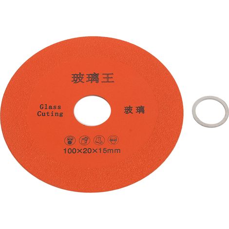 Lame de scie diamantée ultra-mince de 4 pouces, disque de coupe pour verre, convient au polissage des carreaux de céramique, du jade, du cristal et des bouteilles de vin (couleur orange). (1/5)