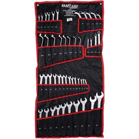 Jeu de clés à fourche courbes 47 pièces 6-32 mm KD10999 kraft&dele (1/5)