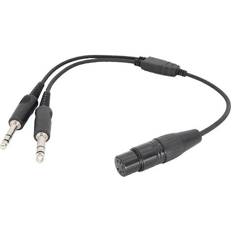 Connecteur XLR vers GA double prise 5 broches pour casque d'aviation (1/5)