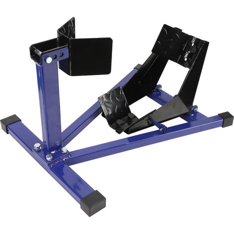 Randaco Soporte de rueda delantera para moto de acero, caballete estable 17–21 pulgadas, 60–160 mm, azul y negro (1/5)