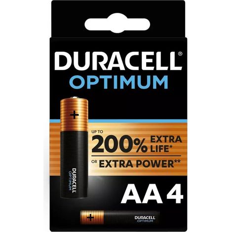 Batterie stilo aa  Duracell optimum pz.4 extra power (1/2)