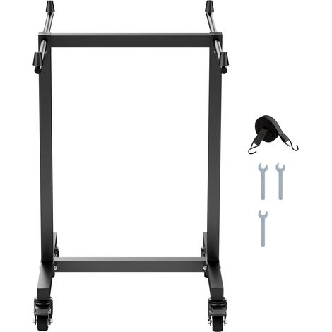Mophorn Carrello Porta Sedie Pieghevole, Capacità 90 kg, Struttura a Forma di T per 14 Sedie, Carrello in Metallo Robusto con Ruote in Gomma, Supporto per Sedie Ideale per Feste ed Eventi, Colore Nero (1/5)