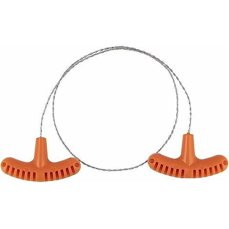 Scie à fil manuelle pour coupe de tuyaux PVC, outil de sciage robuste, lame câble en acier, diamètre 50-200mm, usage plomberie, chantier, bricolage (1/5)