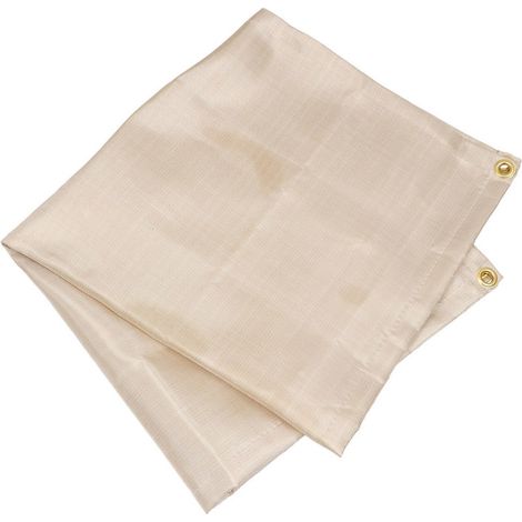 Tapis Ignifuge - Tapis Isolant Anti-Feu en Fibre de Verre - Pour Barbecue Extérieur et Camping - 50 x 50 cm - 1 Pièce (1/5)