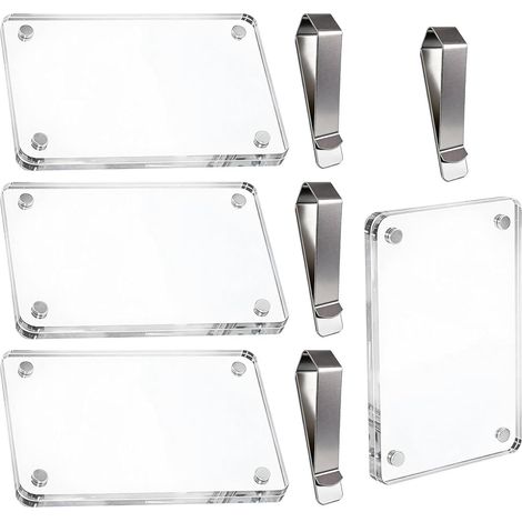 Lot de 4 supports photo magnétiques antidérapants 8,9 x 6,1 cm Pare- de voiture – Pour femmes, hommes, personnel, famille, camion, SUV, camping-car, berline et véhicule (1/5)