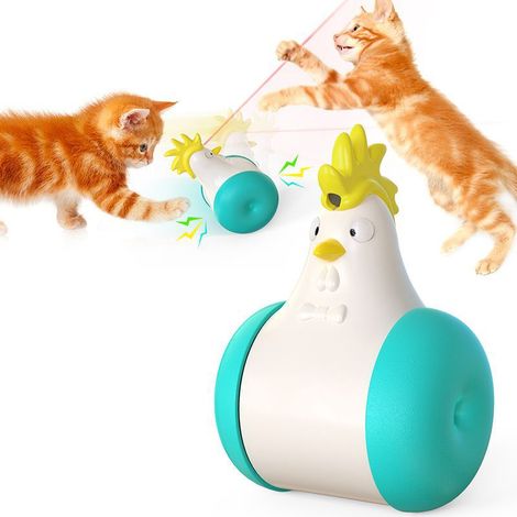 Gobelet électrique multifonction avec sons et laser pour chat - Jouet à mouvement automatique