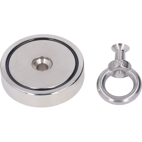 Aimant NdFeB puissant 250 kg, revêtement nickel-cuivre, boucle annulaire (1/5)