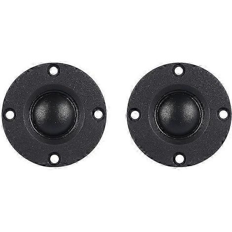 Deux tweeters à dôme souple en soie de 6 ohms et 30 watts HiFi avec aimants en néodyme et dissipateurs thermiques en aluminium dentés. (1/5)