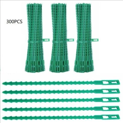 Paquet de 300 attaches pour plantes, attaches de jardin réglables de 17 cm, attaches en plastique pour jardins flexibles, attaches de tomate pour câble de jardin pour aider à soutenir les plant (1/5)