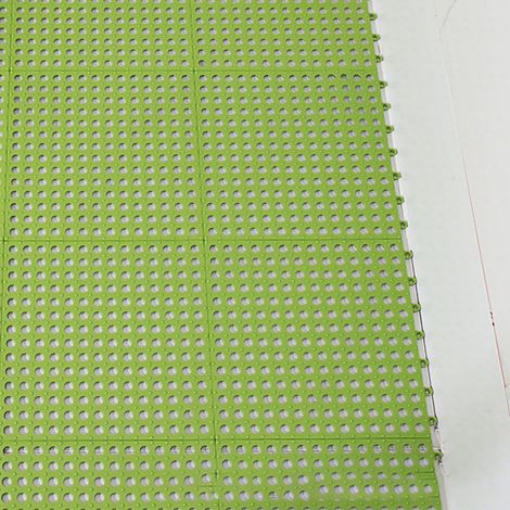 Tapis de salle de bain antidérapant à ventouses, tapis emboîtable, tapis de douche/toilettes, tapis de cuisine, tapis imperméable et antidérapant, vert, 30 cm x 30 cm (1/5)