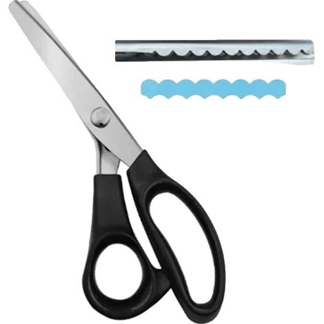 Tijeras de costura, hoja dentada, diseño ergonómico, arco dentado de 7 mm (1/2)