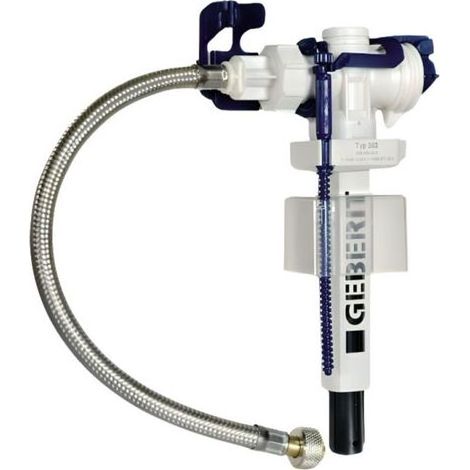 Robinet flotteur latéral silencieux pour réservoir WC encastré – Flexible 3/8" – Compatible Geberit et autres – Alimentation latérale-Chrom (1/3)