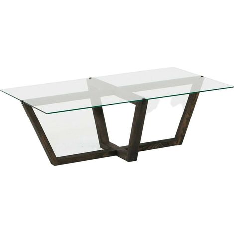 Dmora - Tavolino da salotto Visconti, Tavolo basso da caffè, Portariviste per divano, Ripiano da soggiorno, 105x65h35 cm, Antracite (1/5)