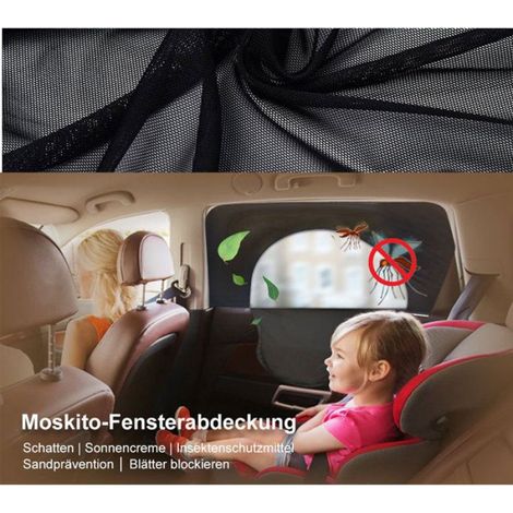 Moustiquaire à fermeture éclair pour vitres avant de voiture (1/3)