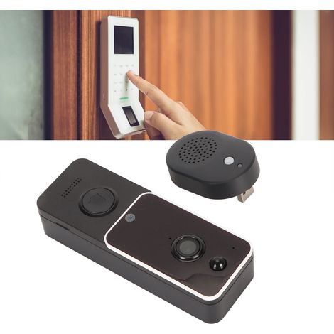 Sonnette vidéo avec surveillance sans fil WIFI, vision nocturne, haute définition, stockage cloud intelligent et sonnette alimentée par batterie. (1/5)