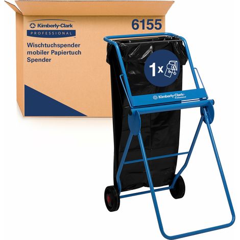 Kimberly-Clark Professional Wischtuchspender mobiler Papiertuch Spender, Blau