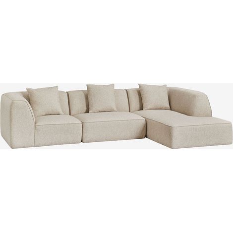 Divano componibile chaise longue destro imbottito Cardea a 3 pezzi SKLUM            