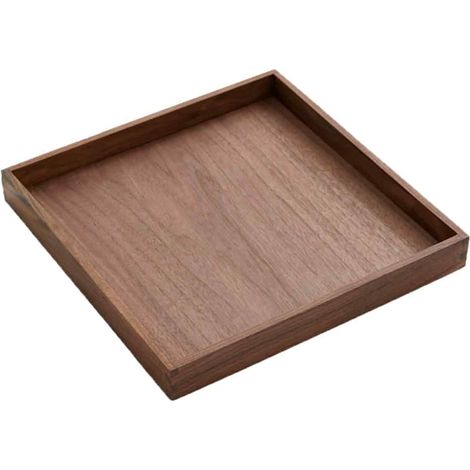 1 plateau de bureau, en bois, 26,4 x 18,8 x 6,35 cm, pour stylos et papeterie, pour espace de travail et salle de bain (1/5)