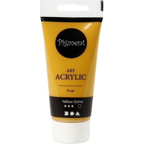 Peinture acrylique mate - Pigment Art Acrylic - - 75 ml Ocre