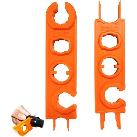Lntyq Lot de 2 clés de connecteur pour panneau solaire photovoltaïque - Clé à vis solaire - Outil solaire pour câble de panneau solaire - Libération rapide - Mâle/femelle