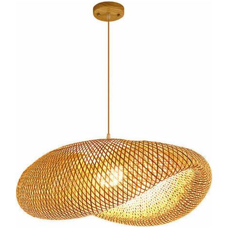 Lanterna rustica in bambù, lampadario giapponese vintage, plafoniera a sospensione per soggiorno, camera da letto, ristorante, caffetteria, bar, sala da pranzo (1/5)