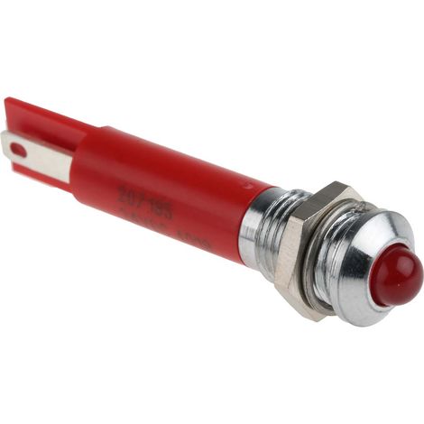 Voyant LED lumineux Rouge RS PRO, dia. 8mm, 24V c.c. ( Prix pour 1 )