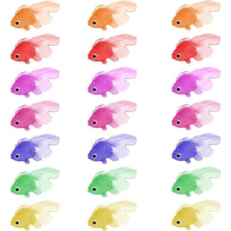 Lot de 21 Poissons artificiels en Plastique réaliste pour Aquarium (1/5)