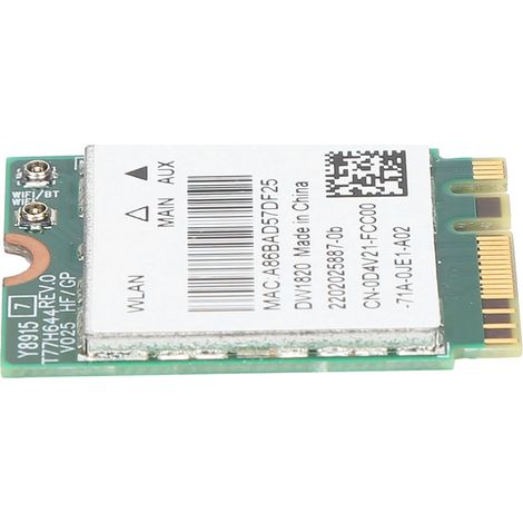 Carte Wi-Fi double bande DW1820 2,4 GHz/5 GHz pour ordinateurs portables Dell, support 802.11ac (1/5)