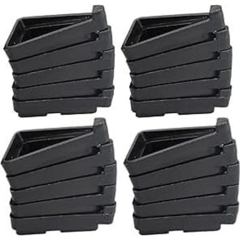 Lot de 48 Supports Triangulaires Respirants, Pieds De Pot De Fleurs en Plastique Invisibles, Jardin Triangulaires pour Pot De Fleurs Intérieur Et Extérieur, Jardin, Terrasse (Noir)