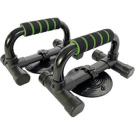 Barres de pompes pour musculation - Supports ergonomiques pour pompes - 1 pièce - Vert (1/5)